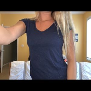 Navy Blue V-Neck T-shirt